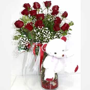 14 Güllü Vazolu Ayıcık